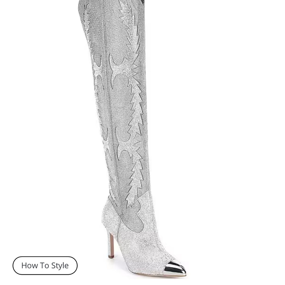 KatyannaTwo Over-the-Knee Rhinestone Embellished Western Dress Boots